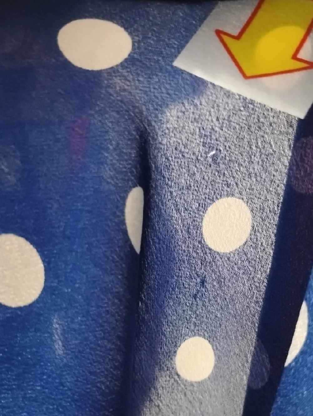 Club 7 Echo‎ Polka Dot Silk Scarf in White & Royal Blue